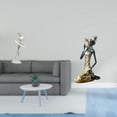 thumbnail image 2 of Figura de bailarina moderna y estatua de dama tribal africana, escultura artística creativa hecha a mano, adorno de resina coleccionable para decoraci, 2 of 8