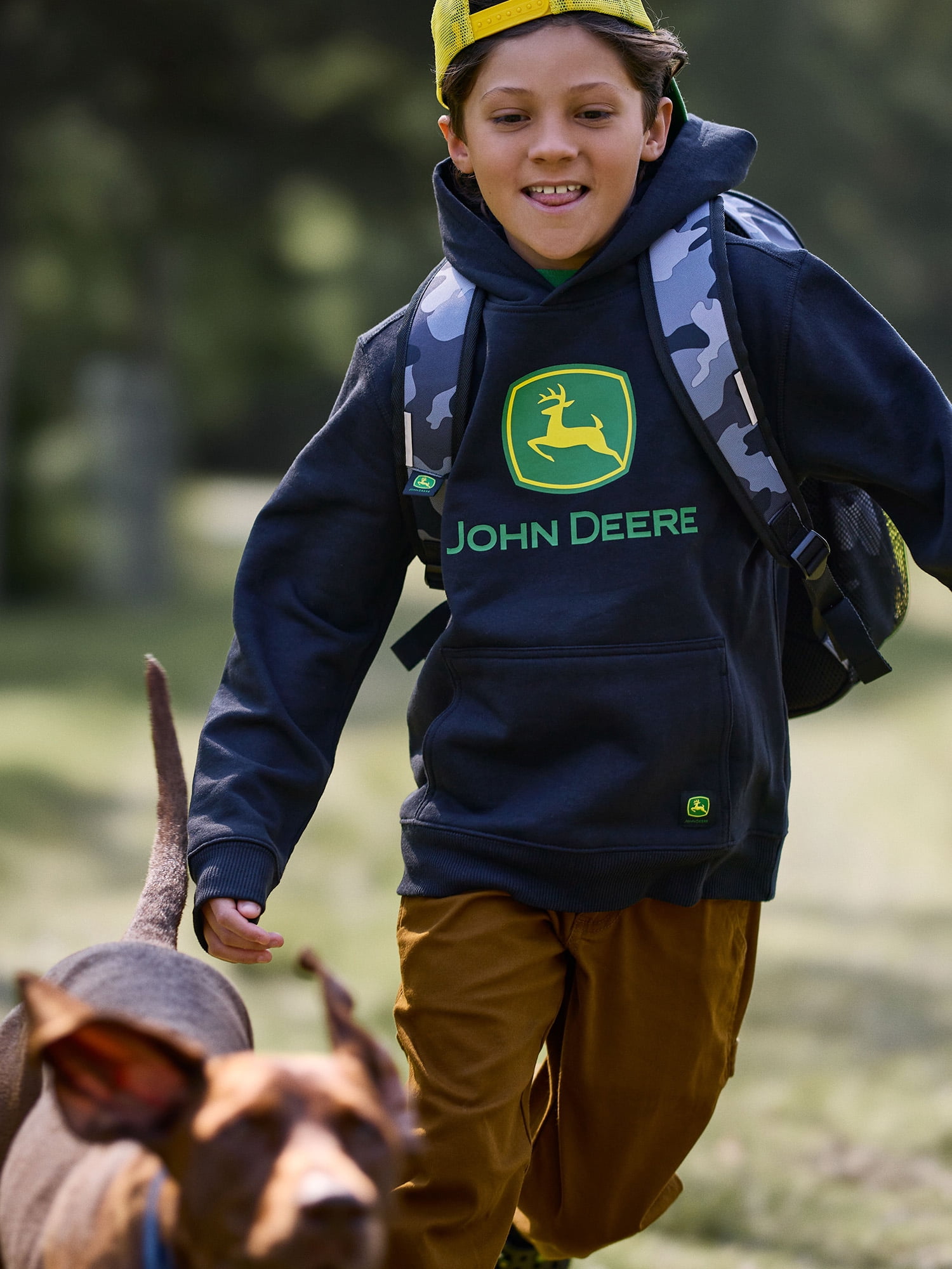 John Deere Boy’s Leaf Camo Blocked Boardshort, 1 Pack Size 4-16