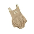 thumbnail image 3 of Nokiwiqis Toddler Rainbow Embroidery Bodysuit, Sleeveless Suspender Romper, 3 of 7