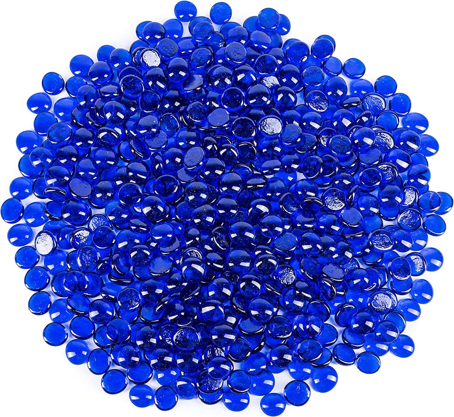 Galashield Cobalt Blue Flat Glass Marbles for Vases Glass Gems Beads