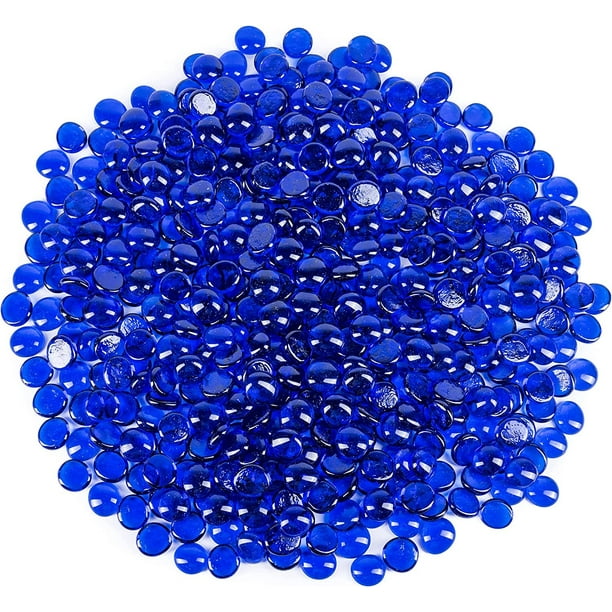 Galashield Cobalt Blue Flat Glass Marbles for Vases Glass Gems Beads