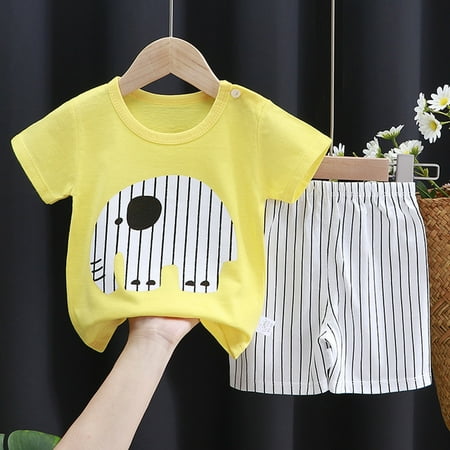 

Kids Clothes Set Baby Boy/Girl T-Shirt + Shorts Summer Clothing Cotton Cartoon Casual Boys Tracksuit Children Baby Clothes Set