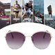 thumbnail image 4 of Gafas de sol de ojo de gato con borde cortado sin marco, modernas y con personalidad, hechas de metal, 4 of 5