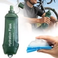 thumbnail image 2 of SeekLGT 150ml Green TPU Foldable Soft Water Bottle, Leak Proof Hydration Flask for Running Vest, Portable Collapsible Sports Water Bag for Hiking Cycling, 1pc, 2 of 9