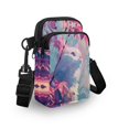 thumbnail image 3 of HELLHERO Hummingbird Rose Dream Women Adjustable Shoulder Strap Crossbody Small Crossbody Bags with Double Deck Polyester 4.33"x1.97"x7.09" for Adults, 3 of 7