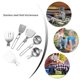 thumbnail image 2 of Stainless Steel Outdoor Cooking Foldable Utensils Set for Camping, Picnics and Backpacking Space Saving Cookware Set, 2 of 4