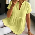 thumbnail image 2 of Weikingp Oversized Tshirts For Women Womens T Shirts Loose Fit Womens Summer Tops Plain T Shirts Shirts For Teens Girls Yellow S Clearance！, 2 of 5