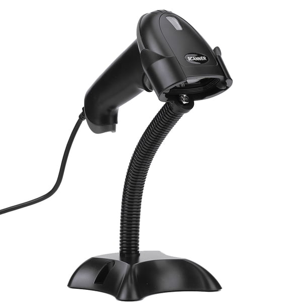 Lector de código de barras con cable Lector portátil 1D 2D con soporte Escáner de código de barras con cable para logística de almacén Hugtrwg Para estrenar