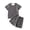 00-Grey1764, variant on Byoo Toddler Boy's Soft Pajama Set Vintage Dino Soccer Graphic Short Sleeve Crew Neck Sleepwear Set