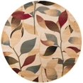 thumbnail image 2 of Mark&Day Area Rugs, 8ft Round Nolan Modern Dark Red Area Rug, Green Brown Red Carpet for Living Room, Bedroom or Kitchen (7'10" Round), 2 of 9