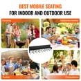 thumbnail image 6 of KFFKFF Portable Collapsible Bench, 8-Person Seating, Foldable Team Bench for Outdoors, Camping Chair with Back Support & Transport Bag, Instant Setup for Soccer, Fishing, Black, 6 of 9