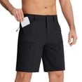 thumbnail image 3 of TACVASEN Men's Cargo Work Shorts Lightweight Quick Dry Waterproof 5 Zipper Pockets for Hiking Fishing Black Size 40, 3 of 7