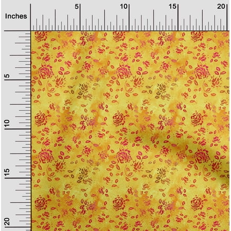 oneOone Cotton Silk Yellow Fabric Batik Sewing Craft Projects Fabric Prints By Yard 42 Inch Wide