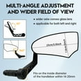 thumbnail image 2 of EVNELE HD Glass Bike Mirror, Rotatable Bicycle Mirror for Handlebar, Adjustable Bar End Bike Rear View Mirror, Scratch Resistant (1 Pair), 2 of 6