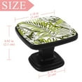 thumbnail image 3 of 4 Pcs Square Cabinet Handle Cupboard Knob Drawer Pulls Handle Tropical Flowers Drawer Knobs with Screws Furniture Decoration, 3 of 5