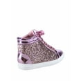 thumbnail image 2 of Sparkle-25 Women's Glitter Metallic Lace Up High Top Flat Fashion Sneaker Shoes, 2 of 2