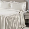 thumbnail image 4 of Lush Decor Ticking Stripe Bedspread Wheat 3Pc Set Queen, 4 of 6