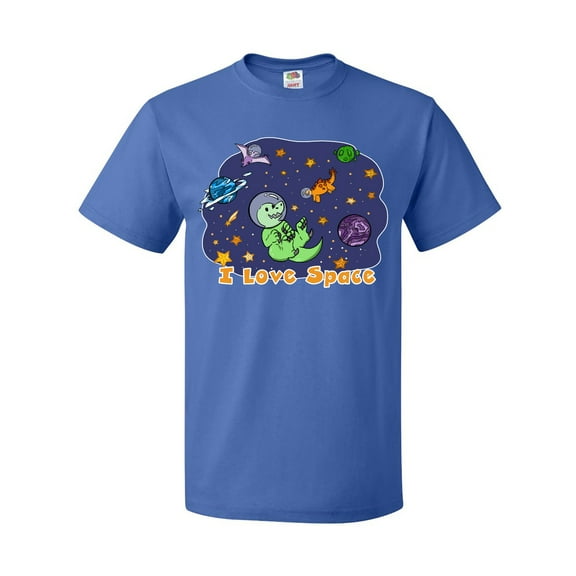 Inktastic I Love Space Cute Dinos and Planets T-Shirt