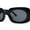 All Black, variant on Womens Mod Chunky Plastic Rectangle Oval Lens Minimal Sunglasses All Black