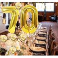 thumbnail image 4 of Number 70 and Gold Confetti Balloons, 40 Inch Gold Number 70 Balloon with 5PCS 12 Inch Gold Confetti Balloons for 70th Birthday Party Decorations 70th Anniversary Décor, 4 of 6