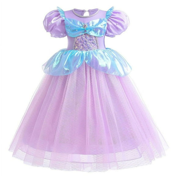 Casual Dress For Girl Halloween Fancy Princess Cosplay Costume Kids Birthday Party Outfits Pearls Sequins Dress