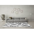 thumbnail image 3 of Ahgly Company Indoor Round Abstract Gray Modern Area Rugs, 5' Round, 3 of 4