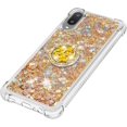 thumbnail image 6 of Samsung Galaxy A02/Galaxy M02 Case with Creativity Clear Quicksand Glitter Flowing Liquid Floating Soft TPU Case w/Stand Bling Diamond Sparkle Phone Cover for Samsung Galaxy A02  Golden, 6 of 7