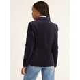 thumbnail image 3 of Free Assembly Women's and Women's Plus Stretch Velvet Blazer, Sizes XS-4X, 3 of 4