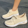 thumbnail image 5 of AUDeals Womens Running Wide Toe Box Shoes Non Slip Tennis Gym Workout Athletic Sneakers Ultra Lightweight Breathable Work Shoes (Beige, 8.5), 5 of 8