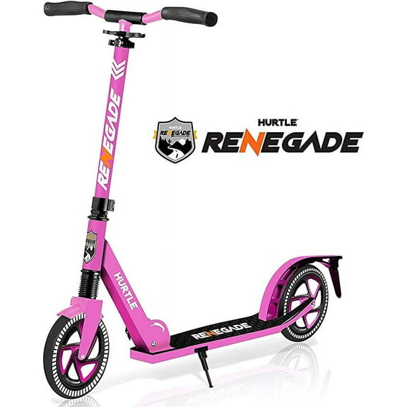 Hurtle 2 Wheel Scooter W/ Adjustable T-Bar Handlebar W/ 8” Smooth Gliding Wheel for Teenager (Pink) 9.96 Pounds