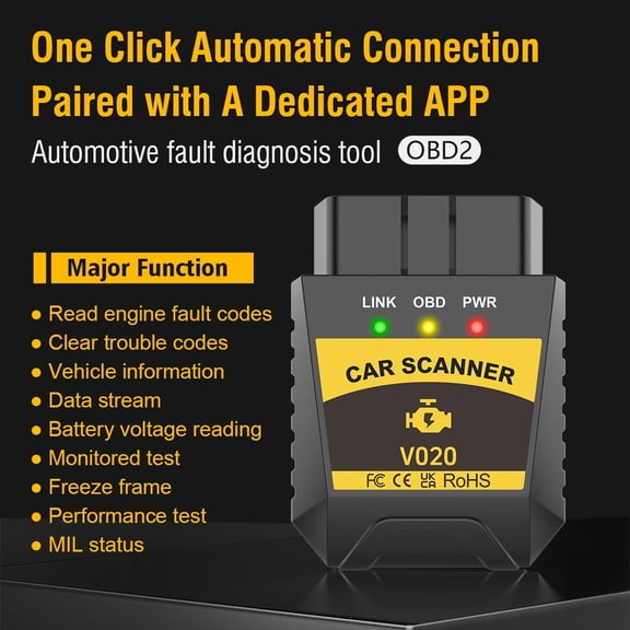 Bluetooth Pro OBDII Scan Tool for iPhone & Android - No Subscription Fee - OBD2 Car Scanner and Code Reader - Diagnose Check Engine, ABS, SRS, Airbag & 7000  Issues on Vehicles 1996 