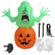 thumbnail image 1 of Monstruo verde inflable de Halloween con luz LED, 5 pies, IP44, impermeable, monstruo de calabaza inflable para Halloween, para jardín al aire libre, decoración de césped, enchufe del Reino Unido, 1 of 10