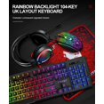 thumbnail image 6 of Wired Gaming Keyboard and Mouse Headset Combo,Rainbow LED Backlit Wired Keyboard,Over Ear Headphone with Mic,Rainbow Backlit Gaming Mice,Mouse Pad,for PC,Laptop,Mac,PS4,PS5,Xbox, 6 of 8