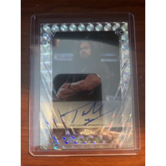 2026 Topps Chrome WWE Talla Tonga #BCA-TTA Geometric Refractor Parallel/Variety Rookie Topps United States WWE Autographed Wrestling Trading Card