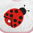 thumbnail image 4 of Inktastic Ladybug with a White Heart Girls Baby Bib, 4 of 4