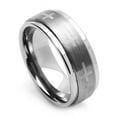 thumbnail image 2 of Men's Tungsten Carbide Wedding Band Ring 9mm Comfort Fit Cross Engraved For Men & Women, 2 of 3
