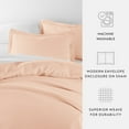 thumbnail image 4 of Ultra Soft & Breathable - Duvet Cover Set - Twin/TwinXL Blush Pink Bedding by Comfort Canopy, 4 of 11