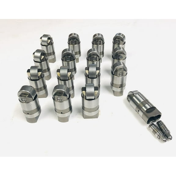 Set of (16) hydraulic roller valve lifters with Lash adjusters compatible with 2011-2020 Ford F350 F450 F550 6.7L Diesel Engines.