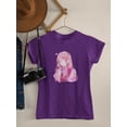 thumbnail image 3 of Anime Girl Shy W Heart T-Shirt Women -Image by Shutterstock, Female x-Large, 3 of 4
