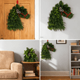 thumbnail image 3 of Handcrafted Horse Head Wreath – Christmas Equestrian Decor, Rustic Farmhouse Front Door Wreath, Velvet Bow & Greenery, Perfect Holiday Garland for Horse Lovers, 3 of 10
