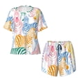 thumbnail image 4 of Lsque Zebra Colourful Women's Short-Sleeved Pajama Set - 2 Piece Soft and Lightweight Sleepwear Set-4X-Large, 4 of 9