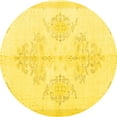 thumbnail image 1 of Ahgly Company Indoor Round Persian Yellow Traditional Area Rugs, 3' Round, 1 of 4