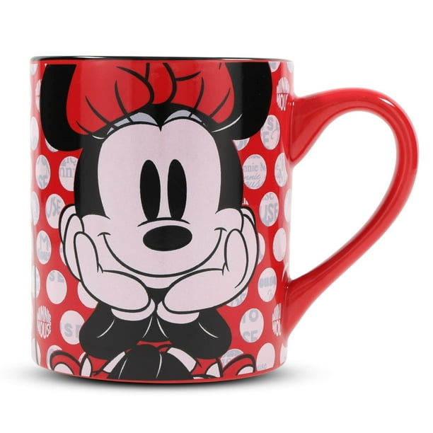 Taza de cerámica plateada con diseño de Buffalo Disney Minnie Mouse, 400 ml