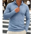 thumbnail image 5 of Gamivast Men's 1/4 Zip Sweaters Long Sleeve Slim Fit Pullover Knitted Mock Neck Tops Lightweight Warm Jumper Business Casual Work Fall Winter Fashion, 5 of 6