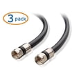 thumbnail image 3 of Cable Matters 3-Pack CL2 in-Wall Rated (cm) Quad Shielded Coaxial Cable (RG6 Cable, Coax Cable) in Black 1.5 Feet, 3 of 5
