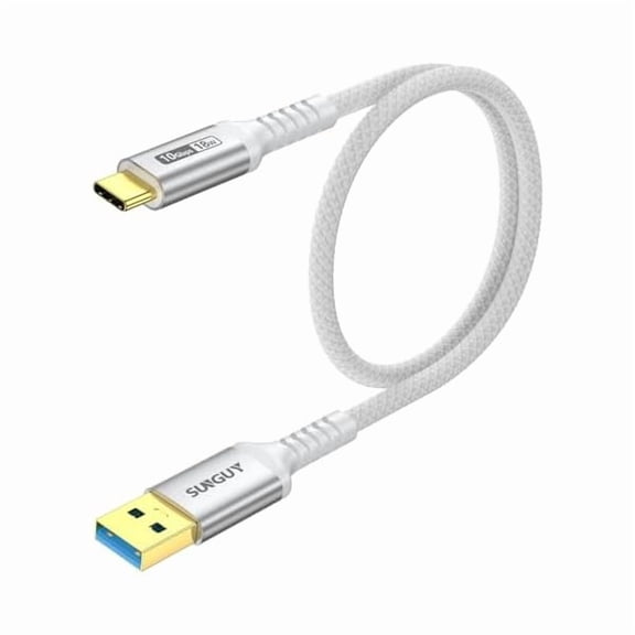 Quyaojz 10Gbps Android Auto USB C Cable, 1.5FT 3A USB 3.1 Gen 2 Fast Charge & Data Transfer USB C Cable for iPhone 17 16 15 Pro Max, Galaxy S24 S23 S22 Ultra, SSD (White)