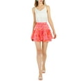 thumbnail image 2 of DARING DIVA Women's Elastic Waist Layer Ruffle A-Line Skirt M Pink, 2 of 7