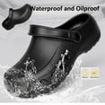 thumbnail image 3 of Waterproof Non Slip Chef Shoes for Men - Lightweight Oil Water Resistant Slip Nursing Clogs Chef Shoes Professional Safety Working Shoes for Kitchen Garden Construction Medical Shoes, 3 of 7