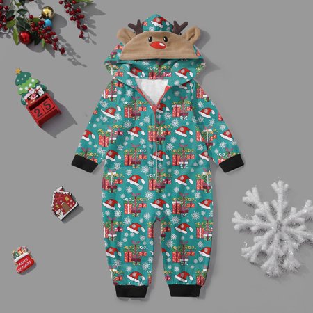 

Christmas Pajamas for Family Green Family Christmas Pjs Matching Sets Baby Fashion Classic Family Christmas Pajamas Set Santa Hat Gift Printed Parent Child Outfit