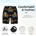 thumbnail image 5 of Gaeub Cartoon Tractor Mens Swim Trunks Stretch Beach Shorts Quick Dry for Men Swim Shorts Swimwear with Pockets- Small, 5 of 9